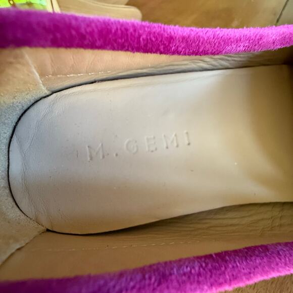 M. Gemi Felize Pink Suede Leather Slip-on Moccasins Flat Sz 38 Italian Handmade - Picture 9 of 16